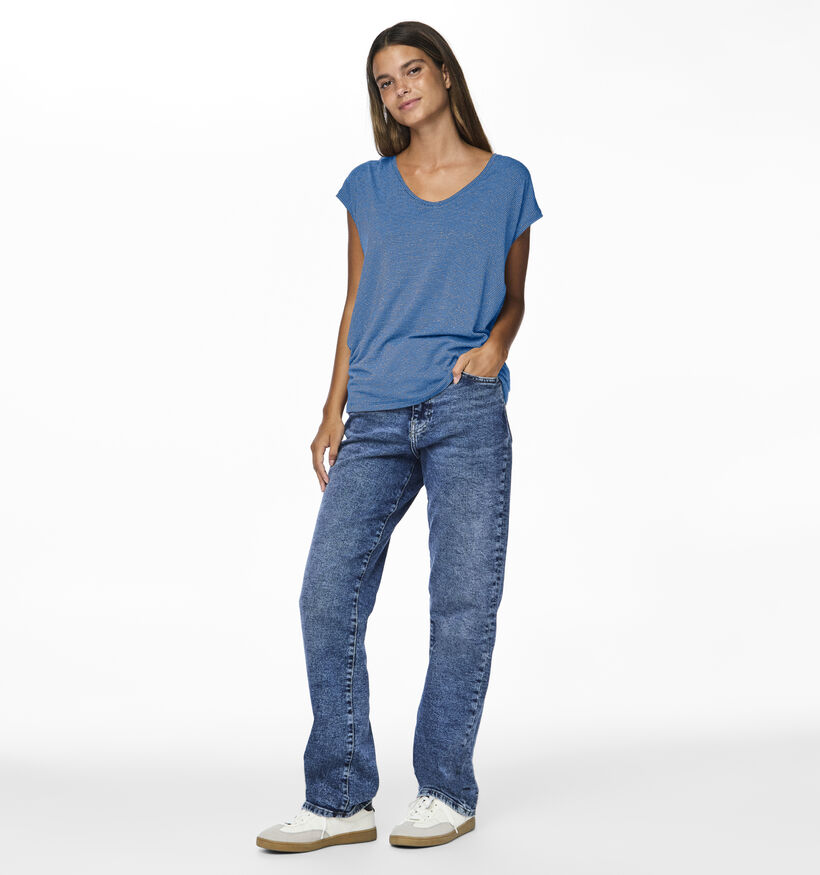 Pieces Billo Blauw T-shirt voor dames (351124)