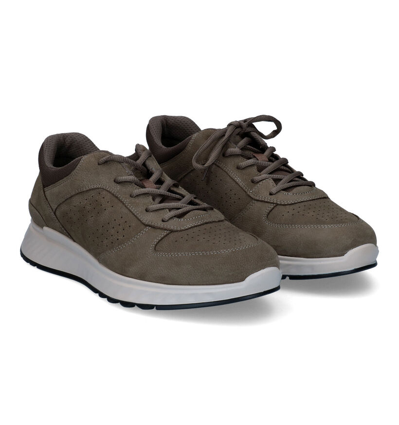 ECCO Exostride Taupe Veterschoenen in leer (306679)