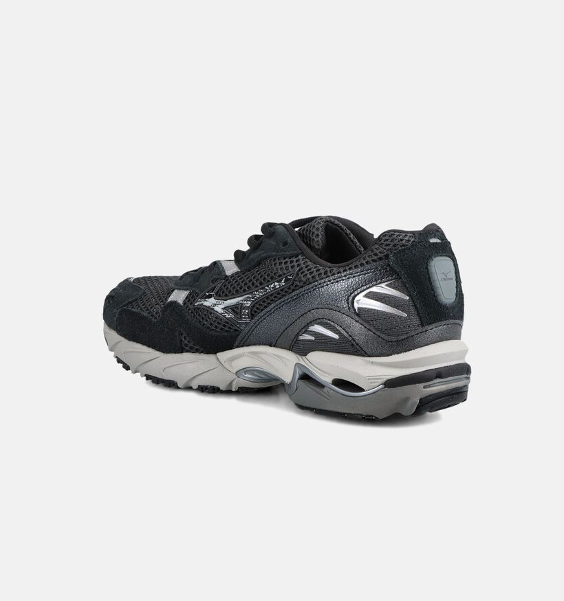 Mizuno Wave Rider 10 Suede Zwarte Sneakers voor dames (376214) - geschikt voor steunzolen