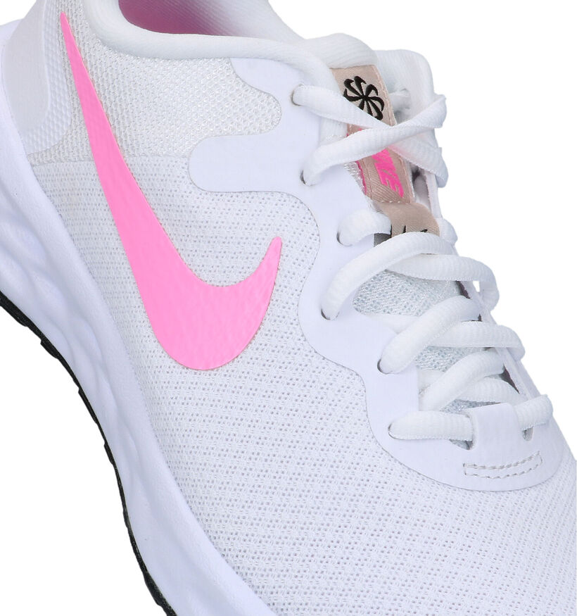 Nike Revolution 6 Witte Sneakers in stof (319203)