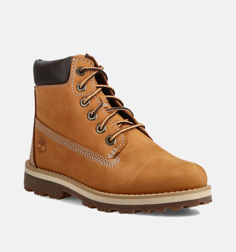 Timberland Courma Kid 6 Inch Camel Boots met Veter voor jongens, meisjes (377352) - geschikt voor steunzolen