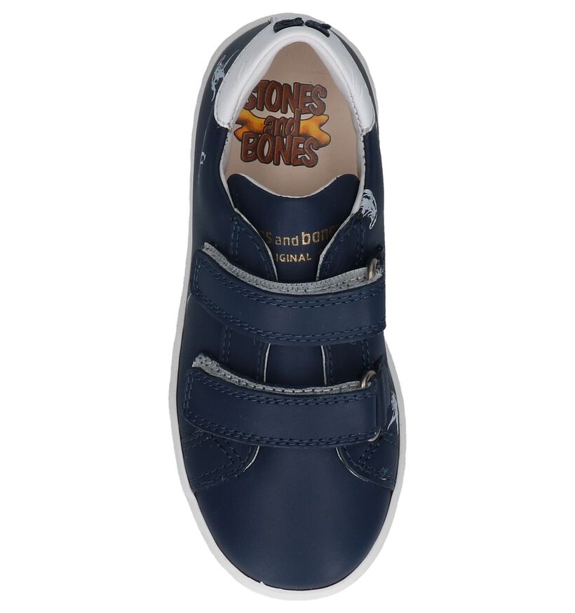 STONES and BONES Chaussures basses en Bleu foncé en cuir (240706)