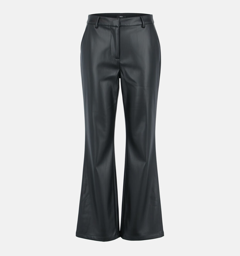 Mexx Faux Leather Zwarte Flared Broek voor dames (365617)