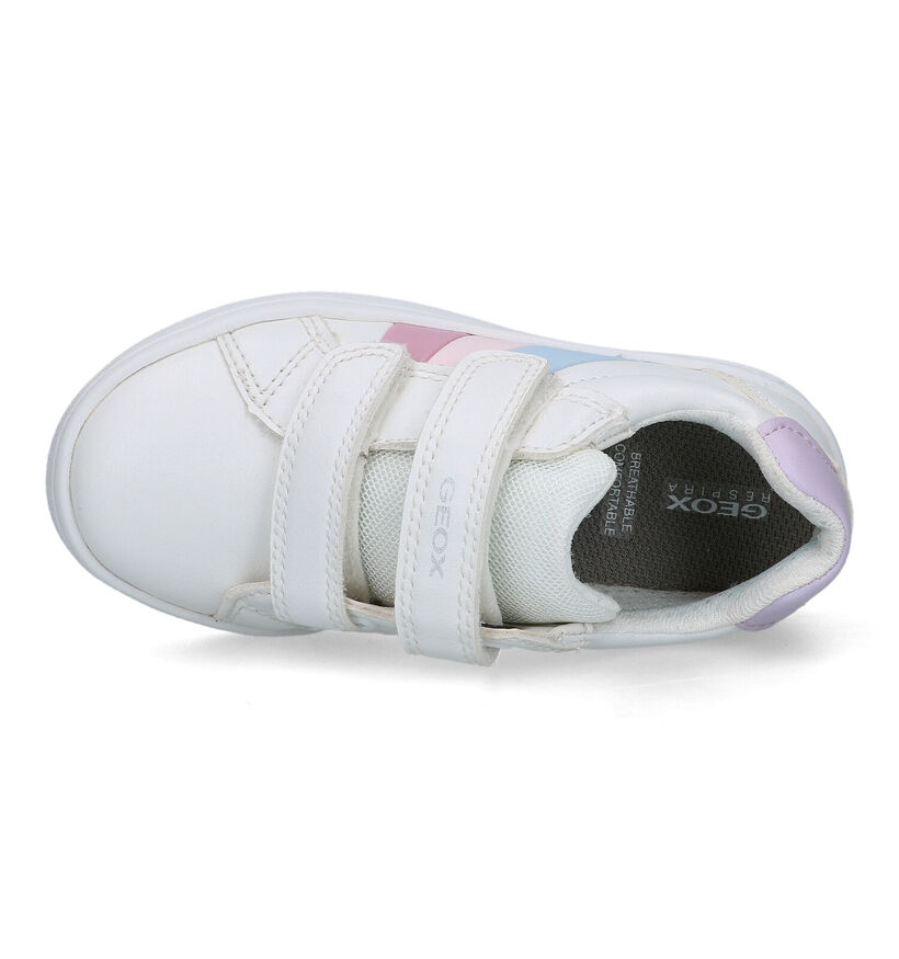 Geox Djrock Baskets en Blanc pour filles (320648) - pour semelles orthopédiques