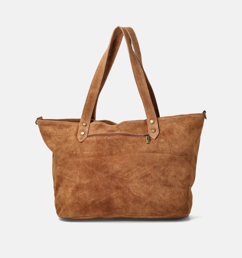 Via Limone Bruine Shopper tas met rits voor dames (360522)