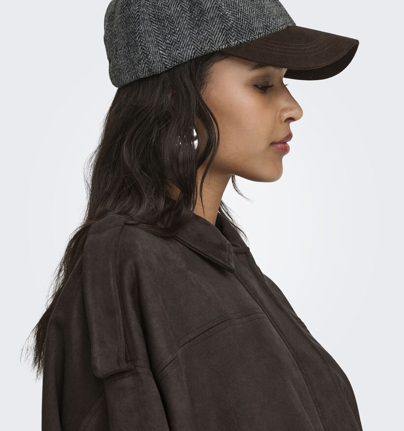 JDY Nia Faux Suede Manteau en Marron pour femmes (375091)