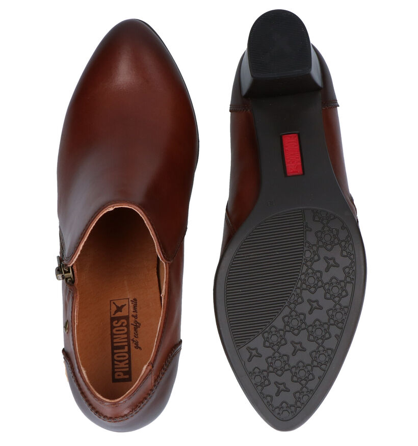 Pikolinos Cognac Enkelpumps in leer (283629)