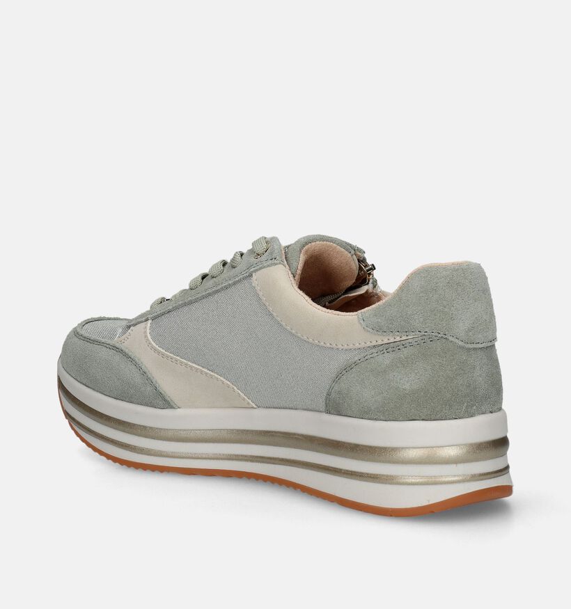 s.Oliver Groene Sneakers voor dames (337119) - geschikt voor steunzolen