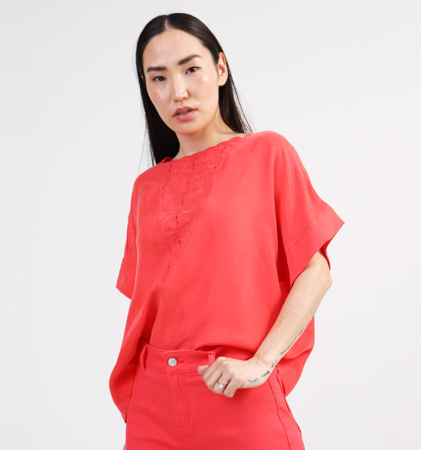 Orfeo Elias Blouse en Rouge pour femmes (345077)
