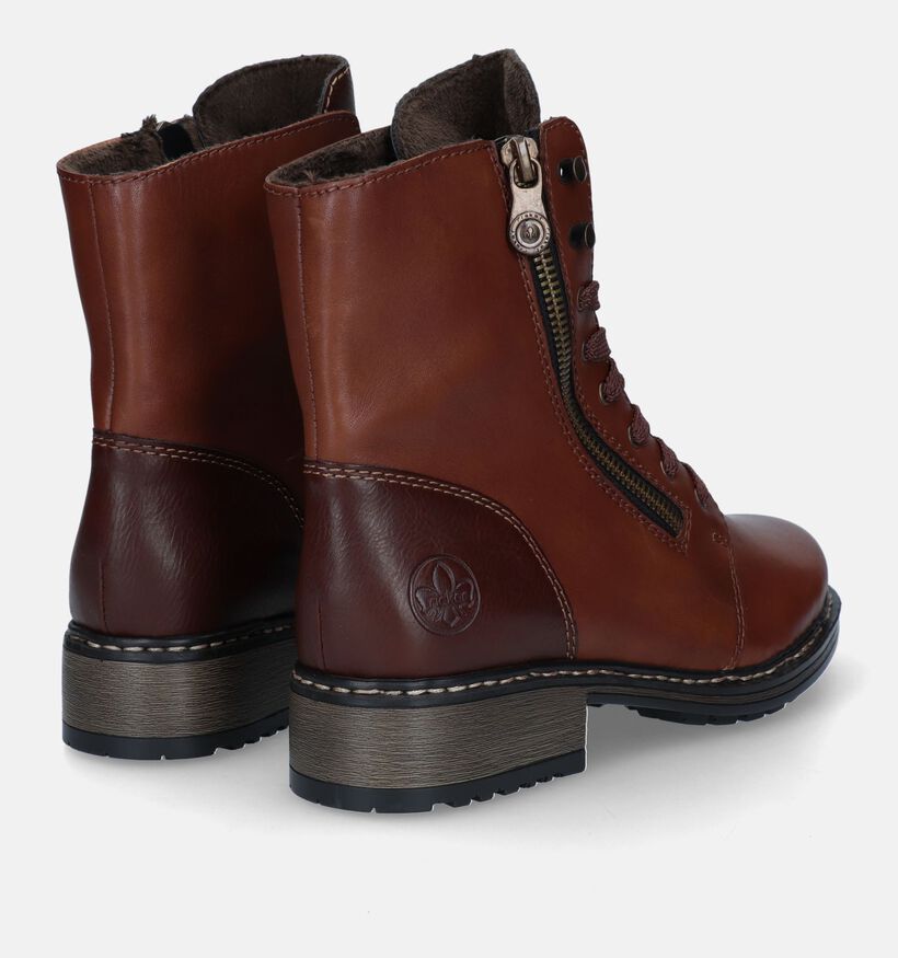 Rieker Bruine Veterboots voor dames (331620)