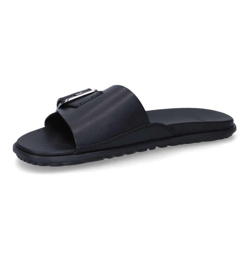 UGG Solivan Nu-pieds en Noir en cuir (303420)