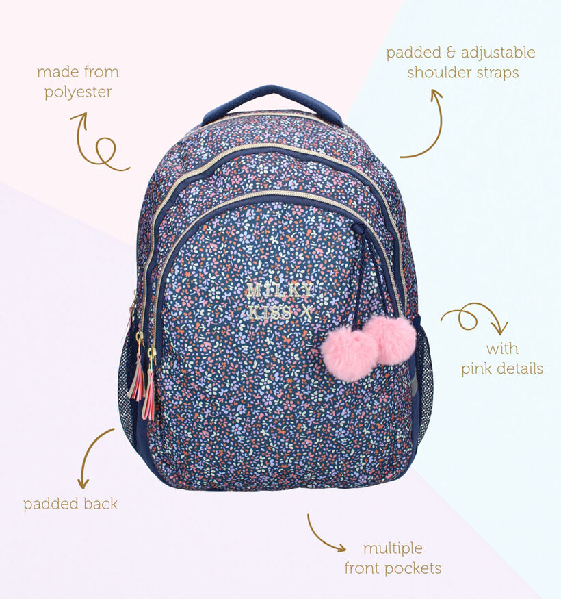 Milky Kiss Sacs à dos en Bleu pour filles (361080)