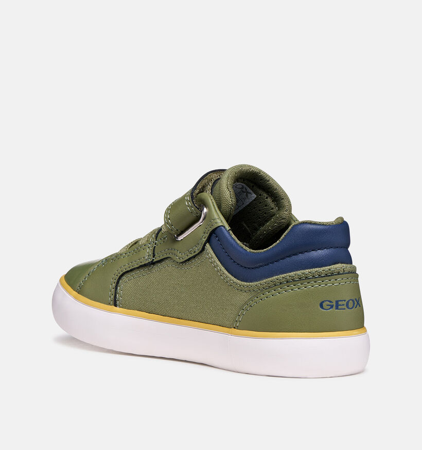 Geox Gisli Baskets en Vert kaki pour gar&ccedil;ons (368449) - pour semelles orthop&eacute;diques