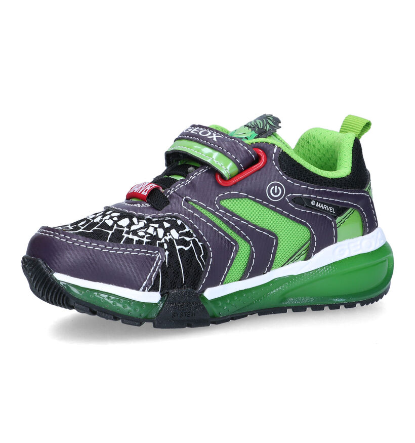 Geox Marvel Avengers The Hulk Baskets en Vert pour garçons (321560) - pour semelles orthopédiques