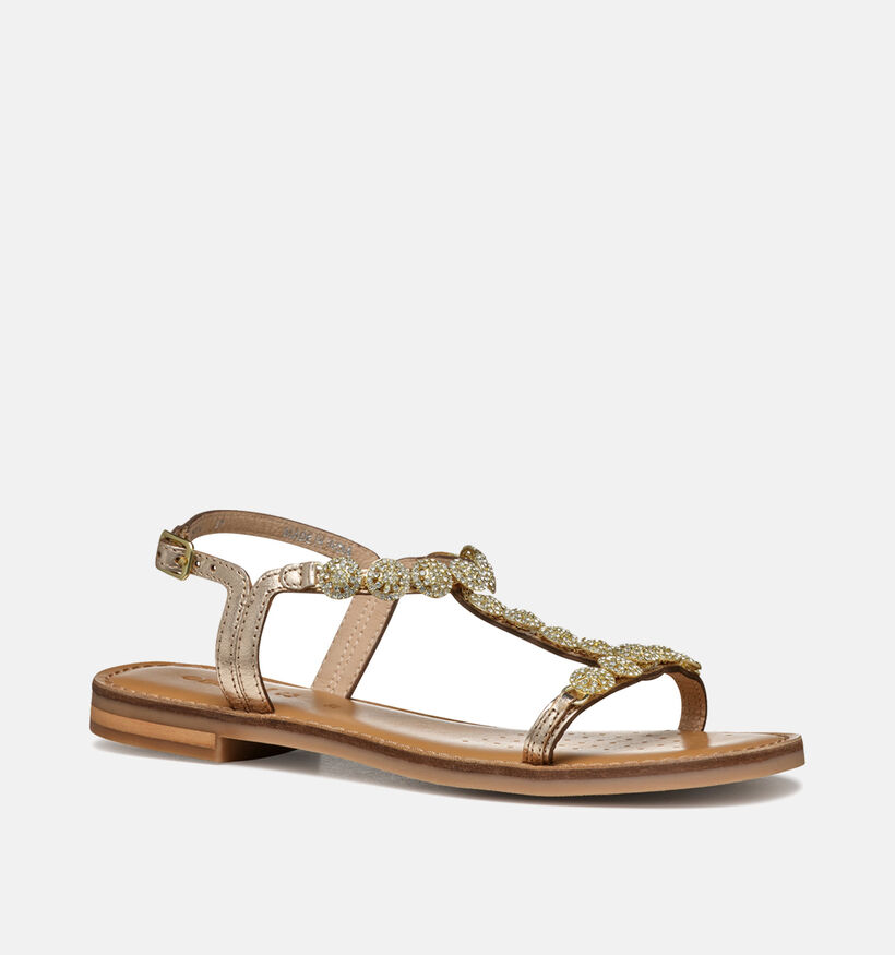 Geox Maddalusiac Gouden Sandalen voor dames (351677)