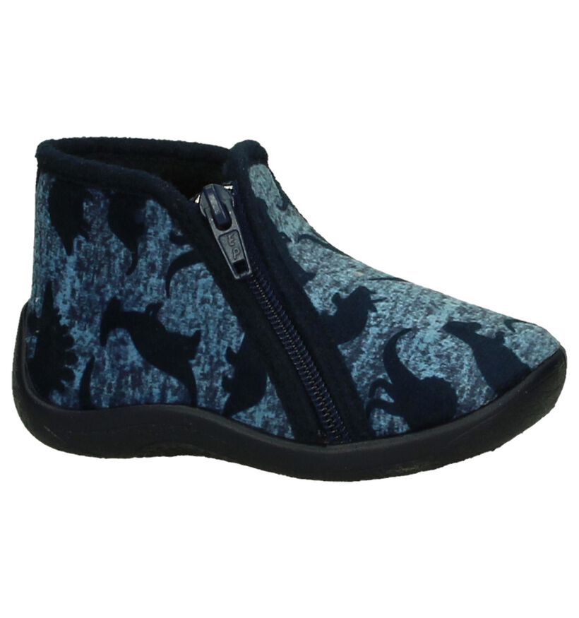 Blauwe Maison Des Petits Pieds Babypantoffels, , pdp