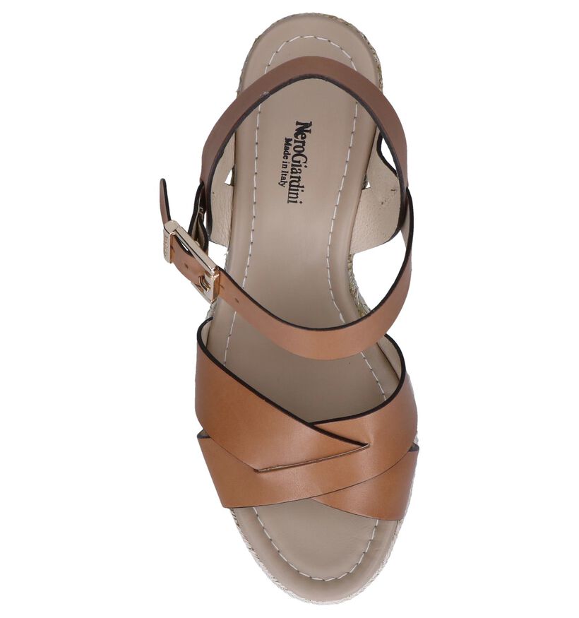 Cognac Sandalen NeroGiardini in leer (244450)