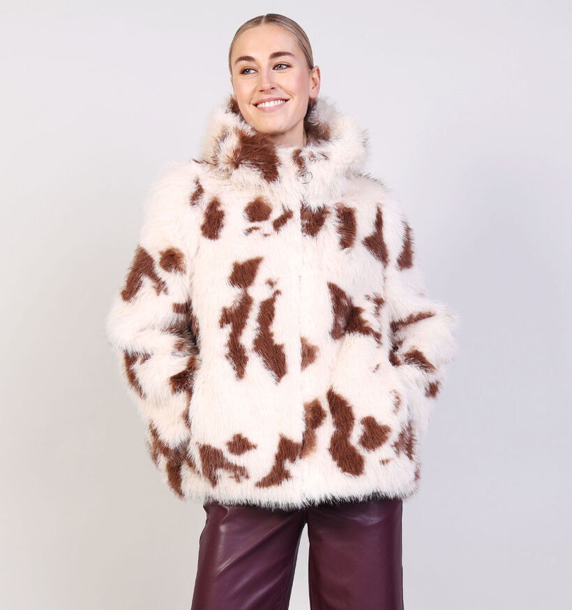 Adoré Cowboy Katarine Manteau en Blanc/Marron pour femmes (369246)