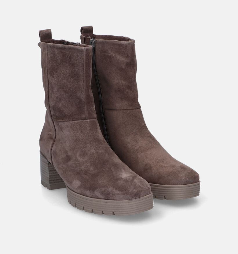 Comfort Bottines à talons en Taupe pour femmes (315620)