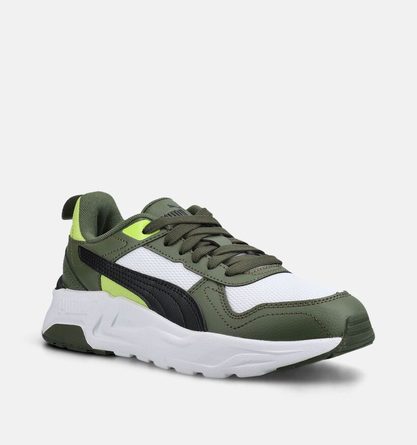 Puma Trinity 2 LT Baskets basses en Vert pour gar&ccedil;ons (375563) - pour semelles orthop&eacute;diques