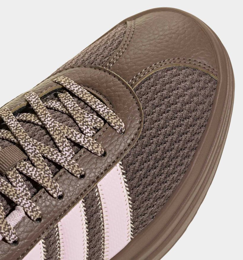 adidas VL Court Bold BruineC/Roze Sneakers voor dames (375338) - geschikt voor steunzolen