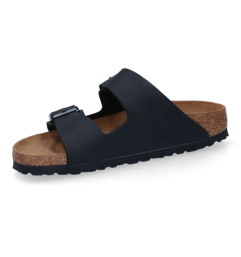 Birkenstock Arizona Birko Flor Nu-pieds en Noir pour garçons (338071)