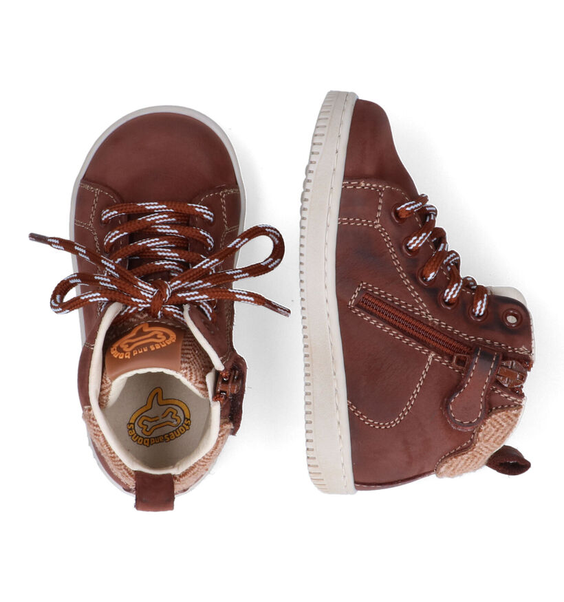 STONES and BONES Novo Chaussures pour bébé en Cognac en nubuck (313823)