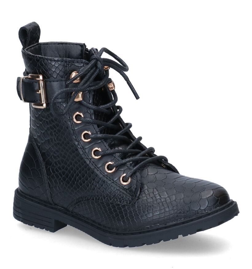 Milo & Mila Zwarte Bottines in kunstleer (297200)
