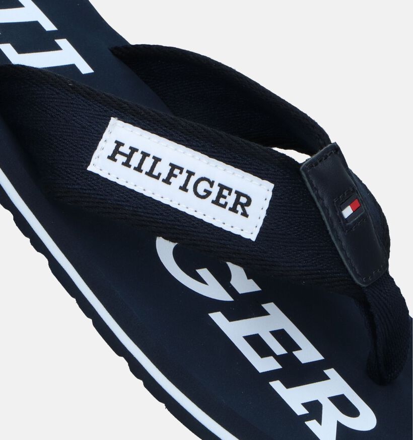 Tommy Hilfiger Patch Beach Blauwe Teenslippers voor heren (336723)