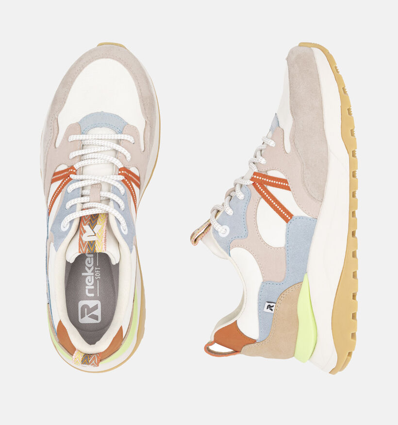 Rieker Baskets casual en Beige pour femmes (351238) - pour semelles orthopédiques