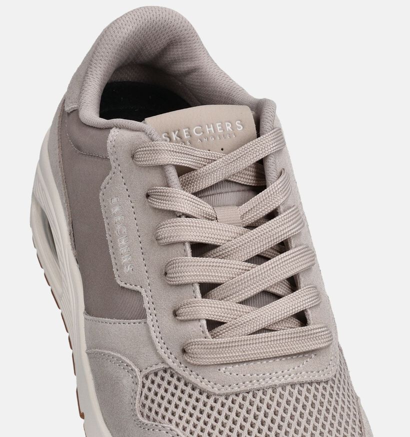 Skechers Uno Vintage Air Taupe Baskets basses en Taupe pour hommes (371101) - pour semelles orthop&eacute;diques