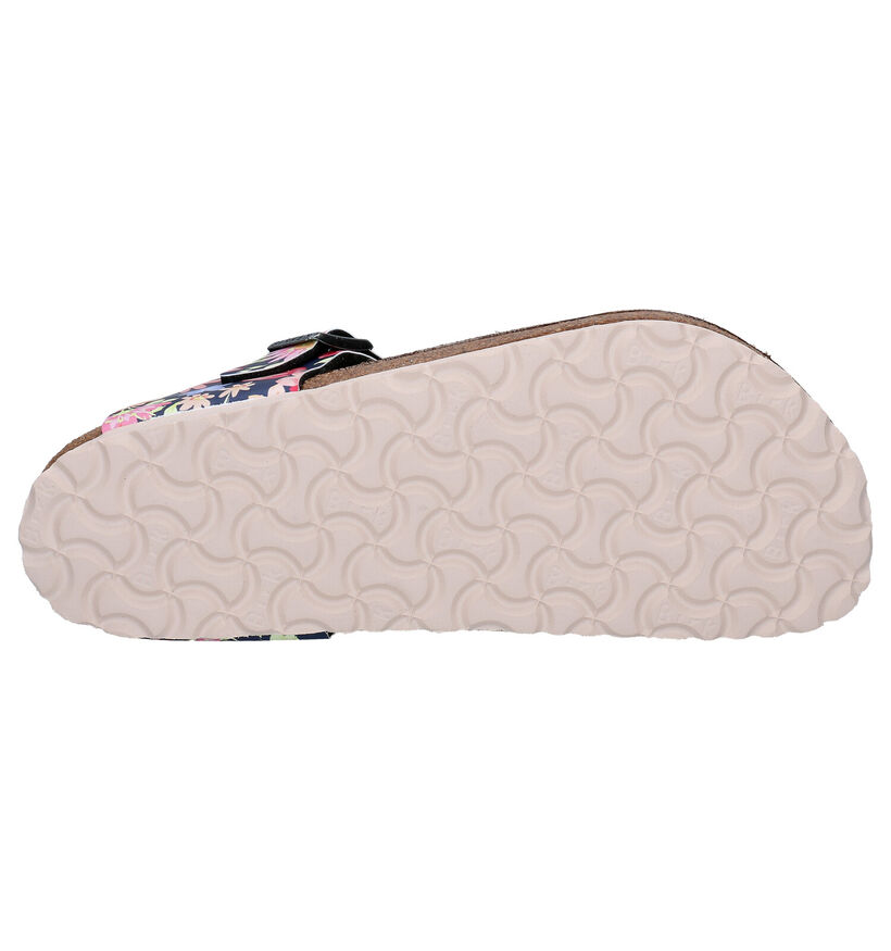 Birkenstock Gizeh Birko-Flor Zwarte Teenslippers voor dames (338058)