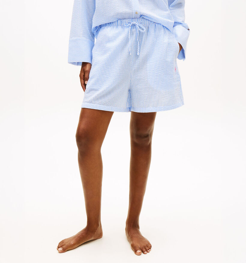 Tommy Hilfiger Seersucker Lichtblauwe Short voor dames (369266)