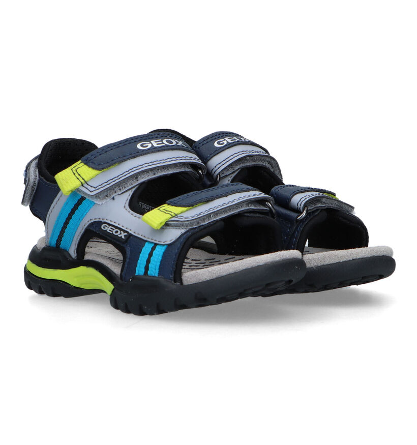 Geox Borealis Blauwe Sandalen in kunstleer (320624)