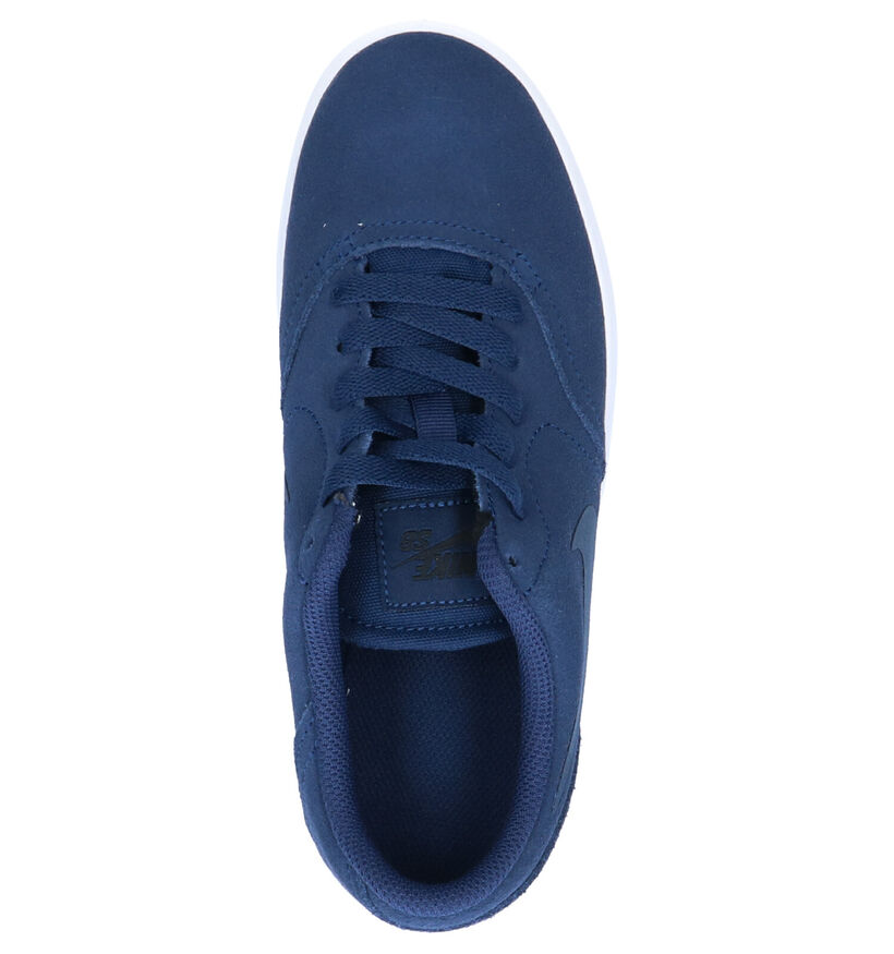 Nike SB Check Blauwe Sneakers in daim (261661)