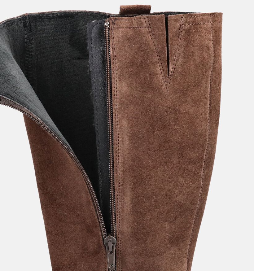 Solemade Kolly Bruine Lange Laarzen voor dames (380005) - geschikt voor steunzolen