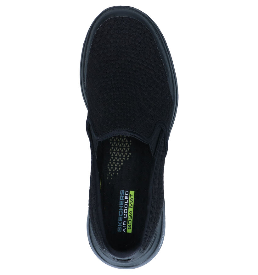 Skechers Go Walk Baskets slip-on en Noir en simili cuir (277906)