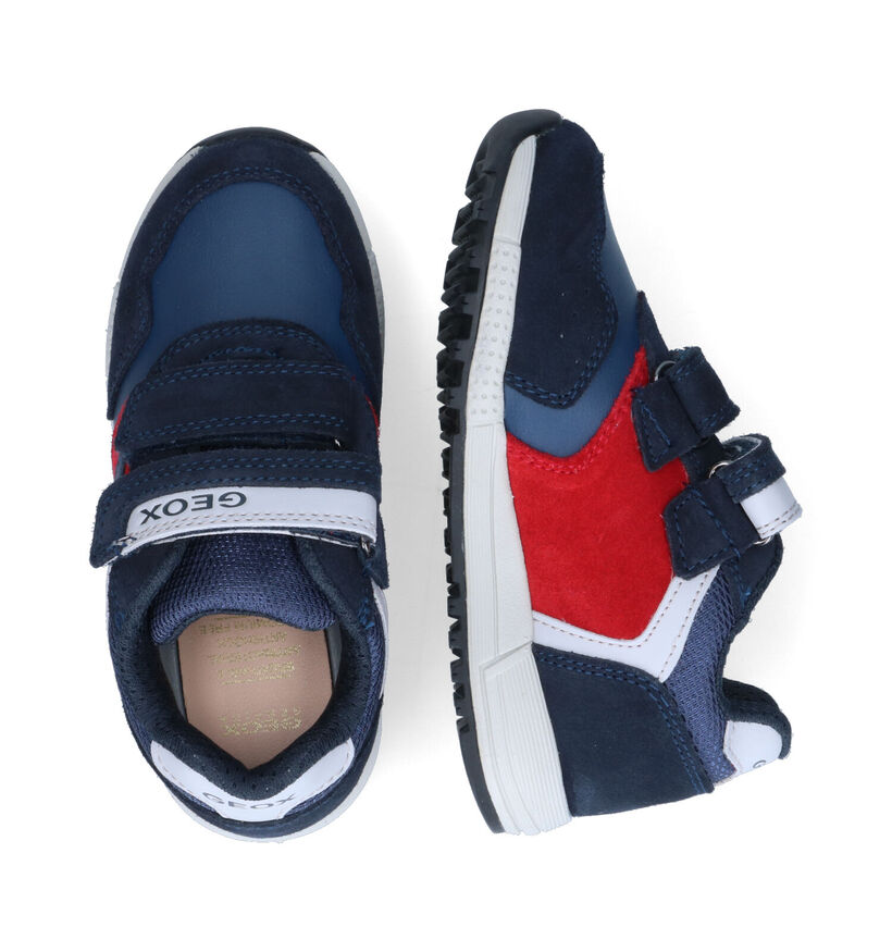 Geox Alben Baskets en Bleu pour garçons (317585) - pour semelles orthopédiques