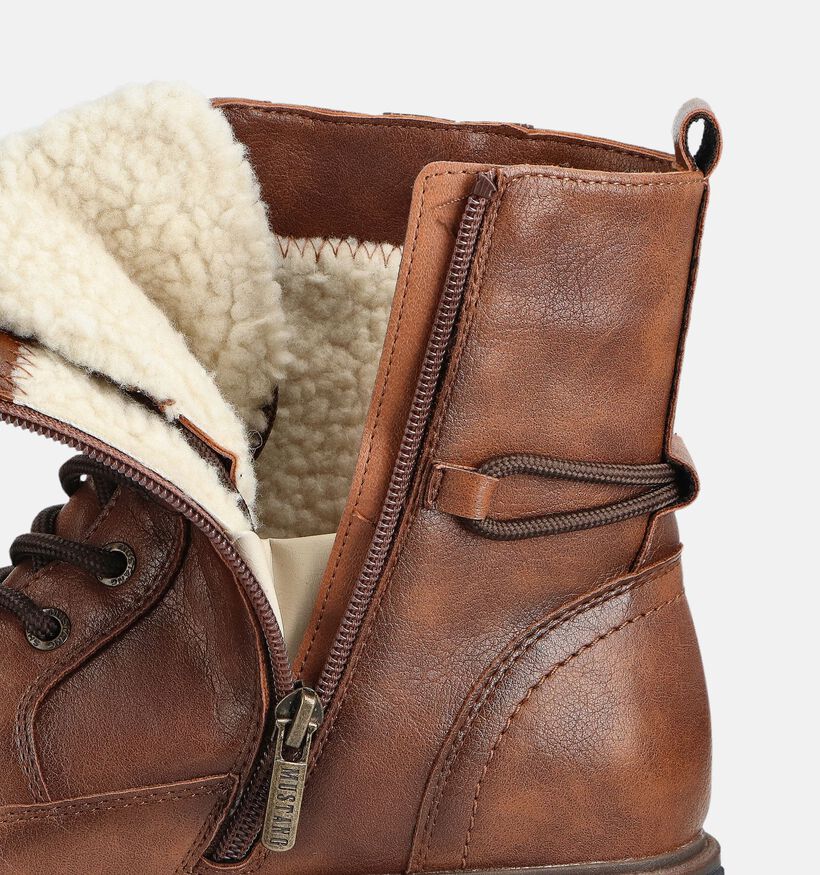 Mustang Bruine Veterboots voor dames (363706)