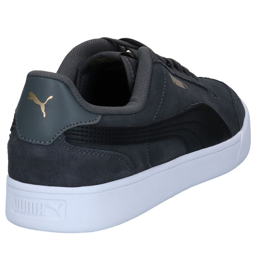 Puma Shuffle Baskets en Vert kaki en daim (301397)