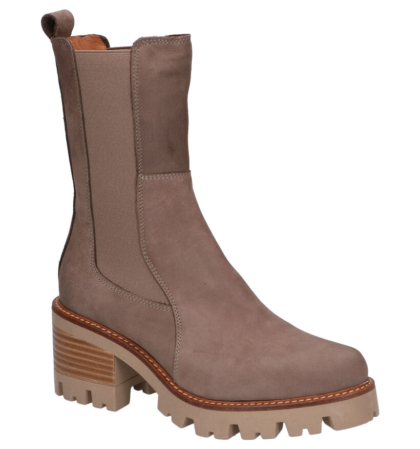 Akula Bottes courtes en Brun clair en nubuck (298734)