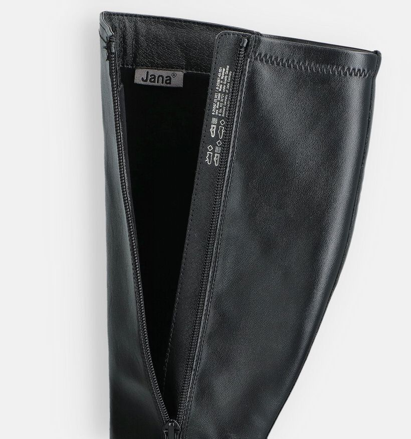 Jana Bottes hautes en Noir Jana Bottes hautes en Noir pour femmes (362904) - pour semelles orthopédiques