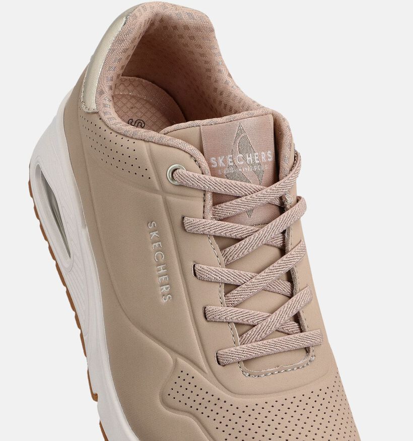 Skechers Uno Shimmer Away Lichtbruine Sneakers voor dames (367824)