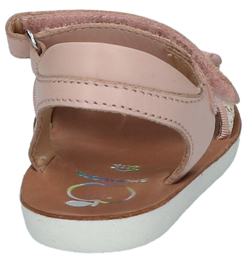 Roze Shoo Pom Goa Scratch Piping Sandalen in leer (215625)