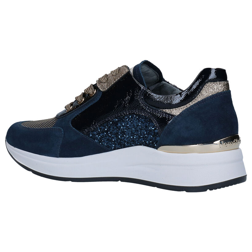 NeroGiardini Blauwe Sneakers in daim (278973)