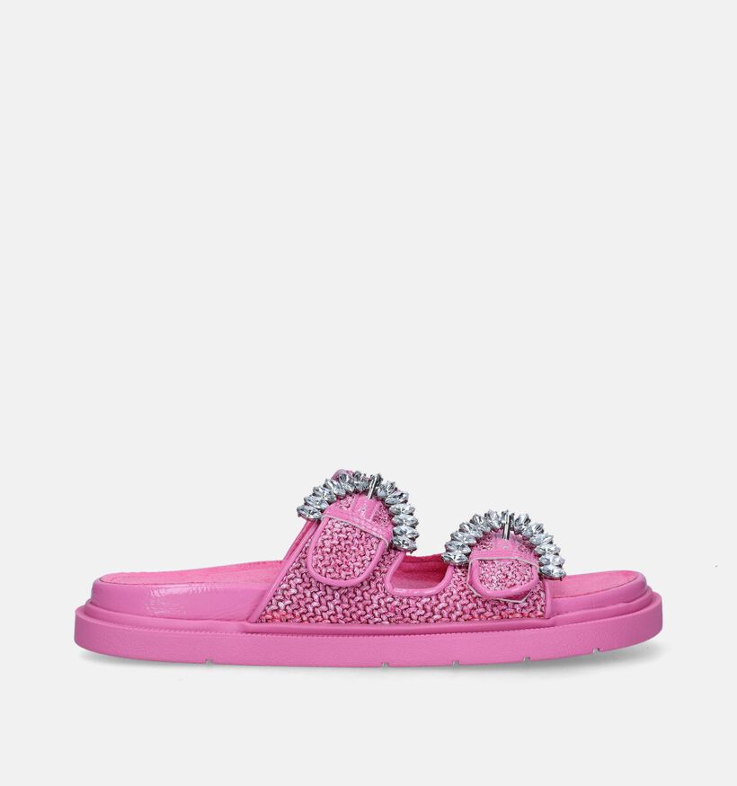 Signatur Raffia Sea Nu-pieds en Rose pour femmes (341915)