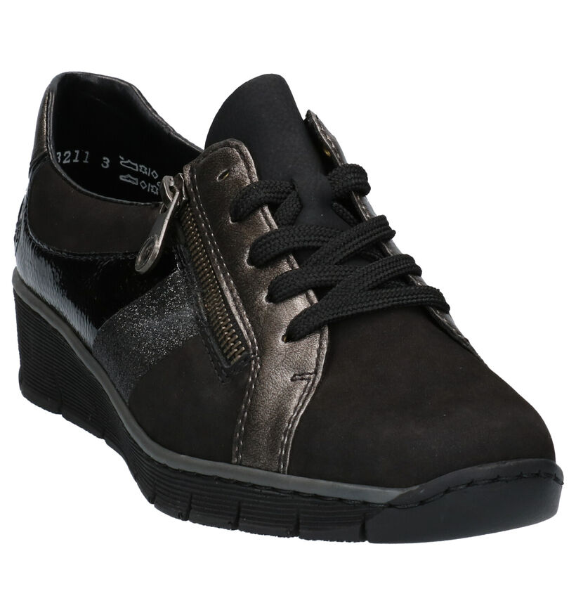 Rieker Chaussures à lacets en Noir en daim (262104)