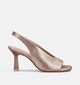 Zinda Escarpins Peeptoe en Or rose pour femmes (373654)