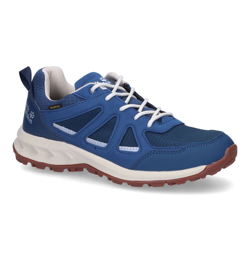 Jack Wolfskin Woodland 2 Texapore Chaussures de marche en Bleu pour femmes (302180) - pour semelles orthopédiques