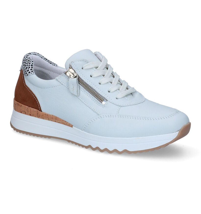 Solemade Ruby Witte Veterschoenen in leer (305188)